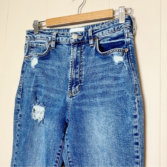 Dear John Paris Bootcut Jeans 27 4 high rise waist distressed stretch blue denim - Picture 3 of 12